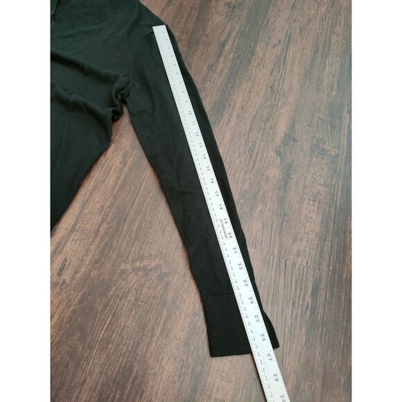 Brooks Brothers Sweater Men's Medium Black Extra Fine Merino Wool V Neck - Picture 7 of 10